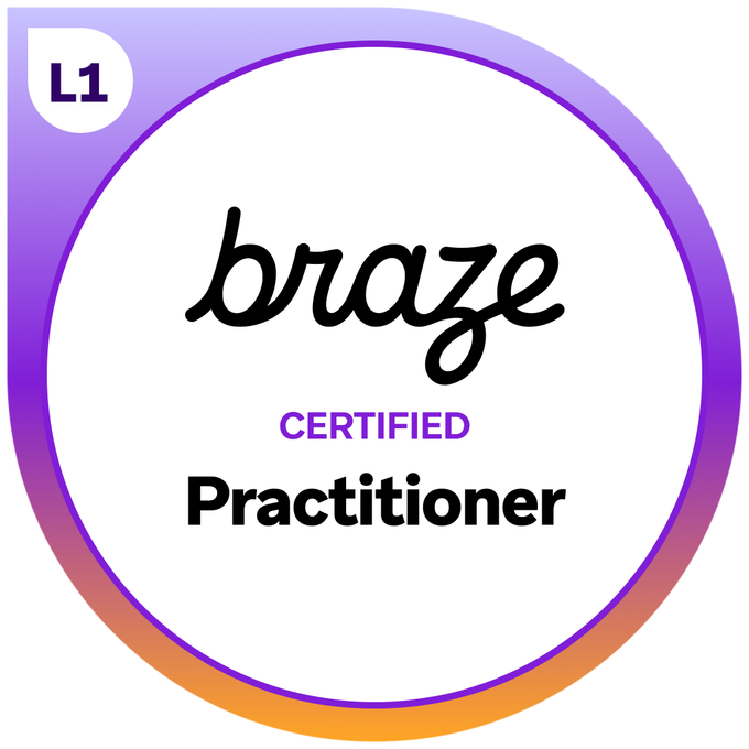 Braze certification badge