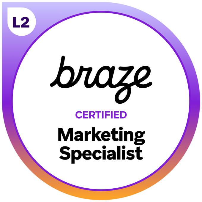 Braze certification badge